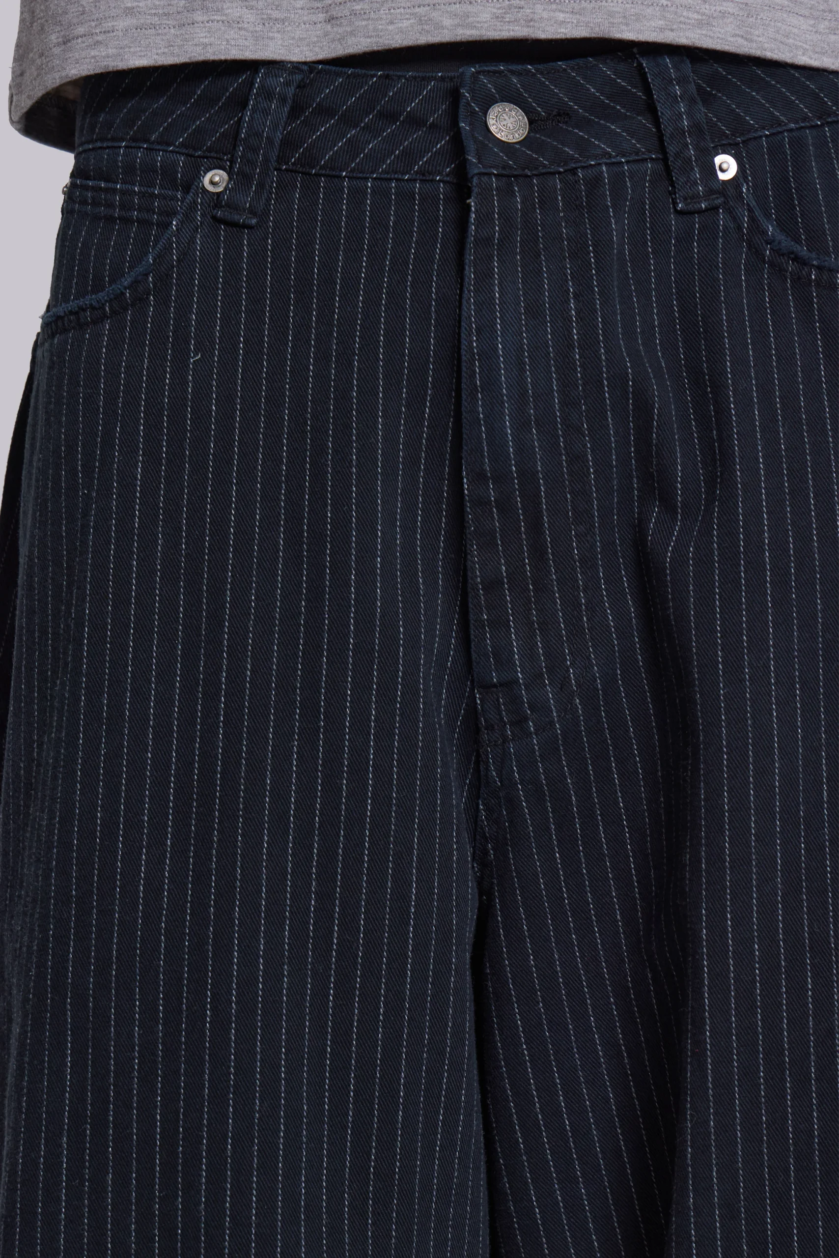 Black Pinstripe XL Colossus Jeans