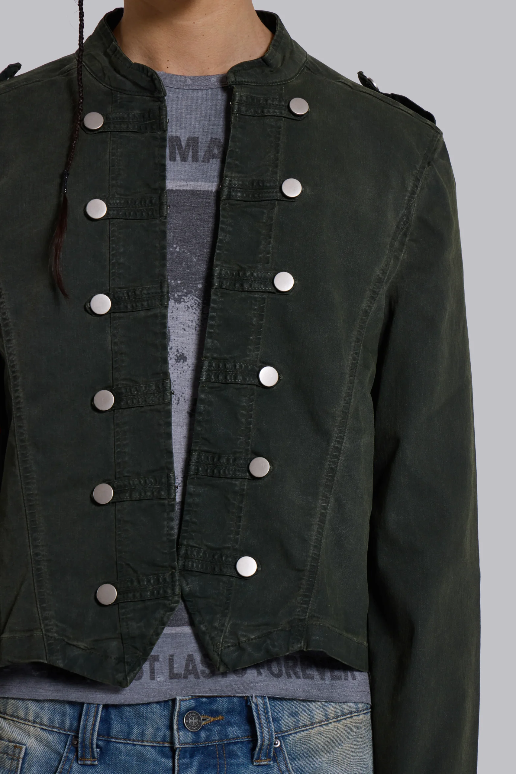 Rebel Military Jacket in Khaki