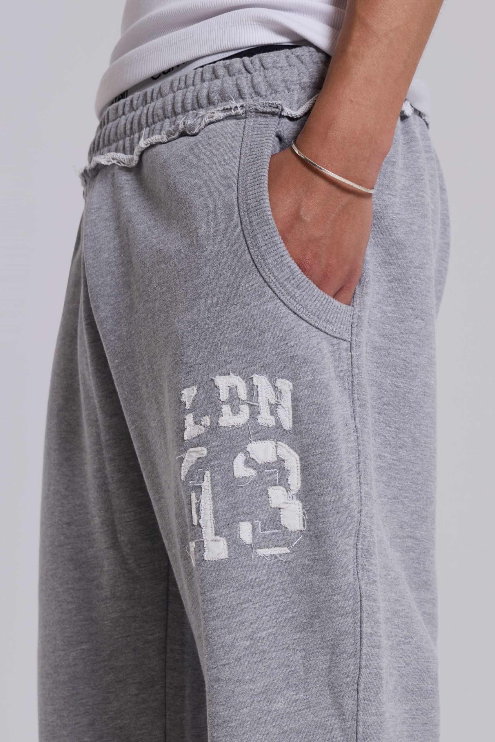 13 Grey Marl Bootcut Monster Joggers