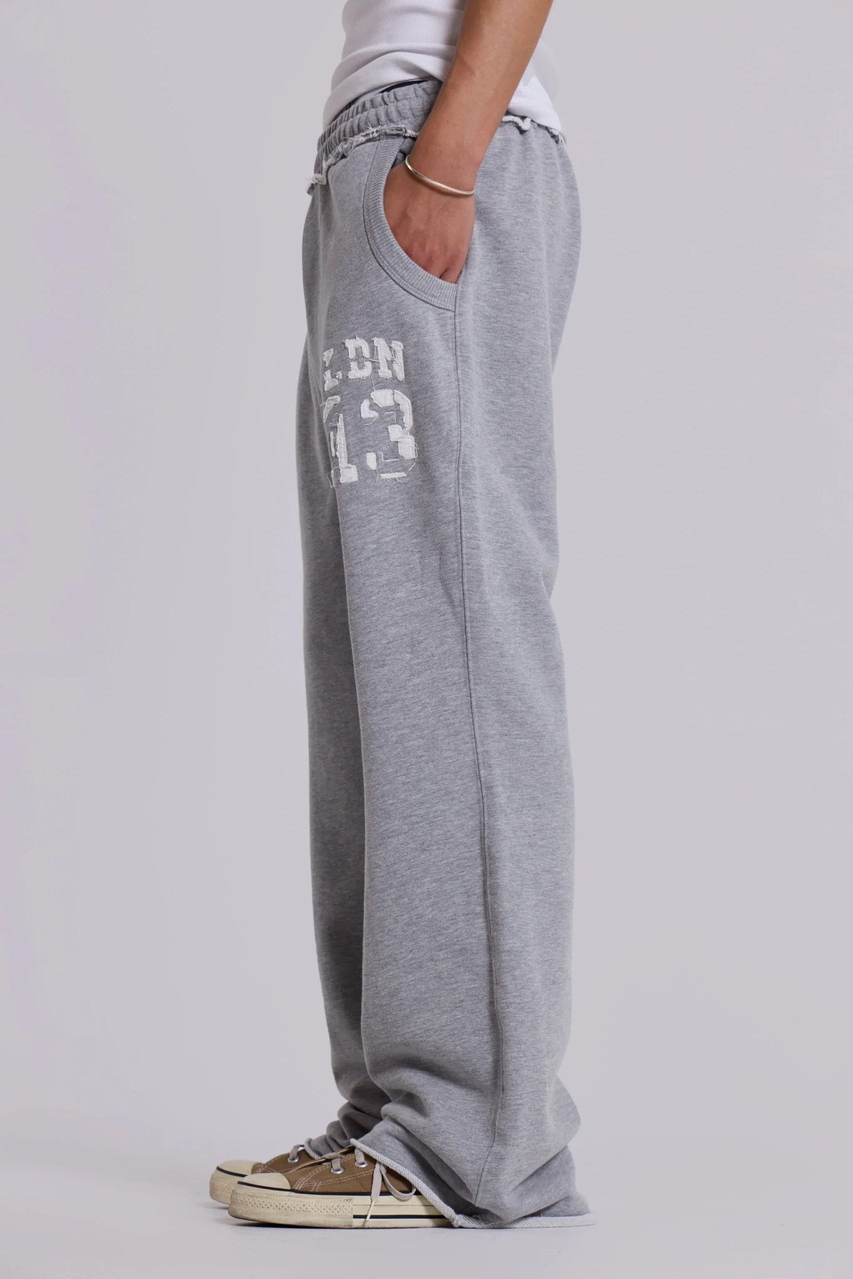 13 Grey Marl Bootcut Monster Joggers
