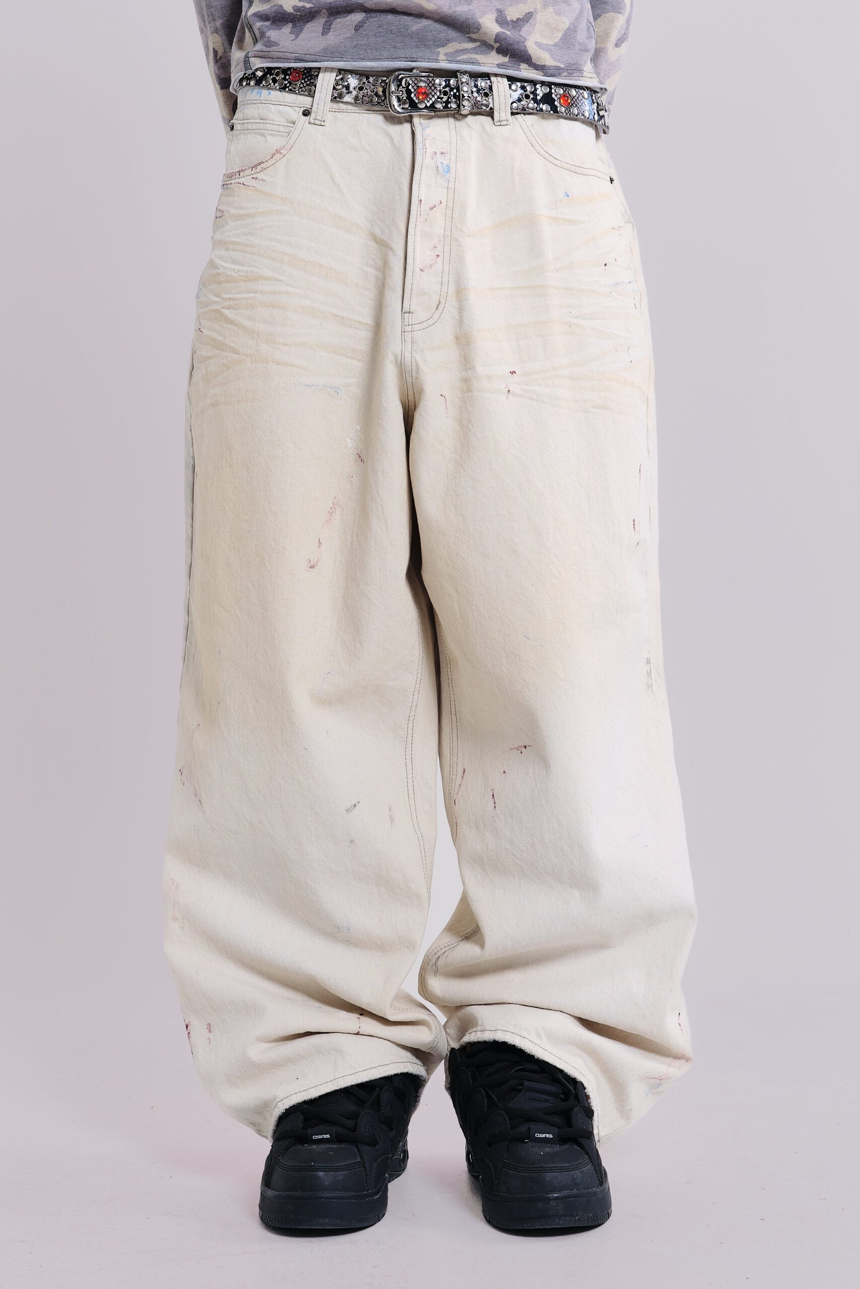 Ecru Paint Colossus Jeans