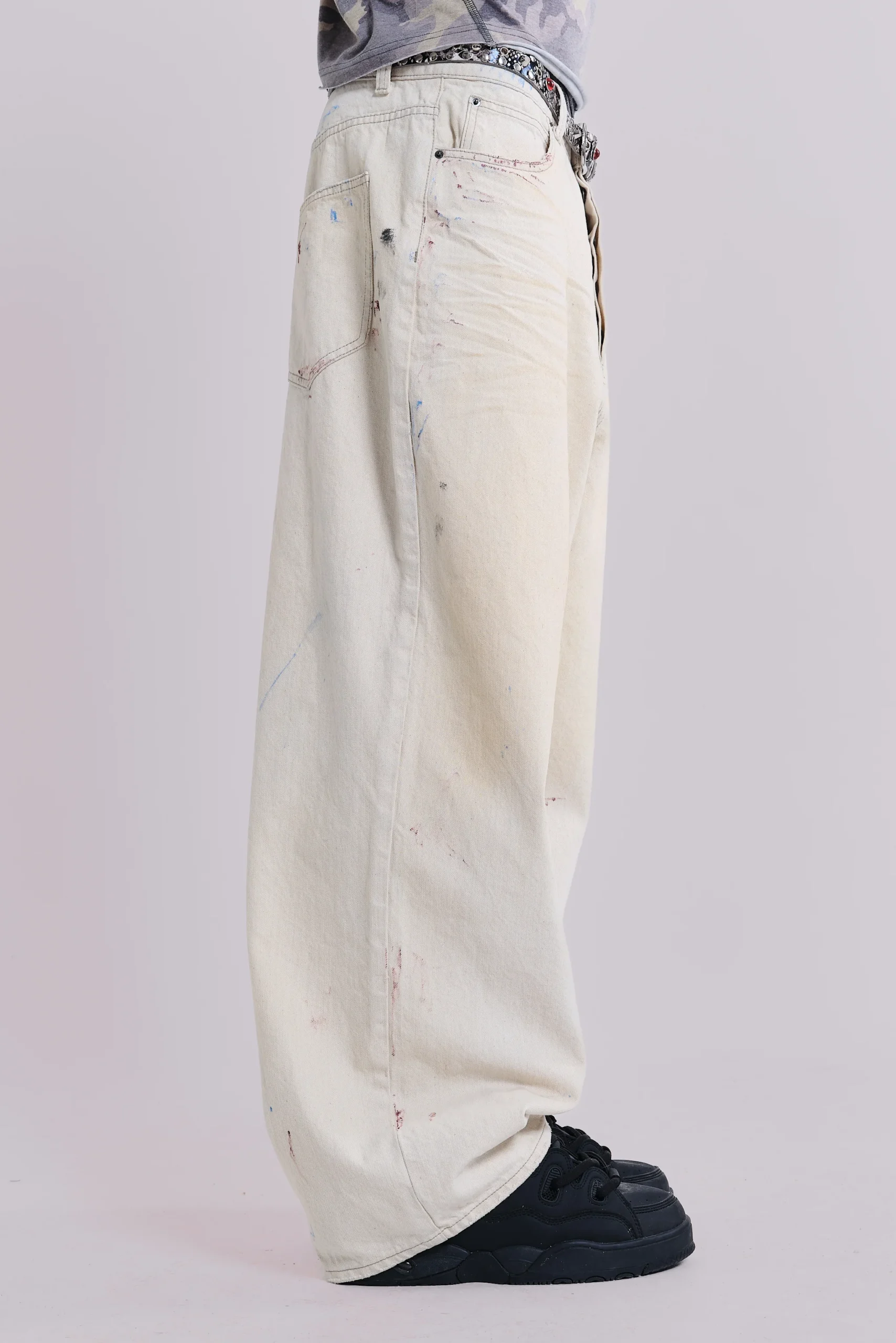 Ecru Paint Colossus Jeans