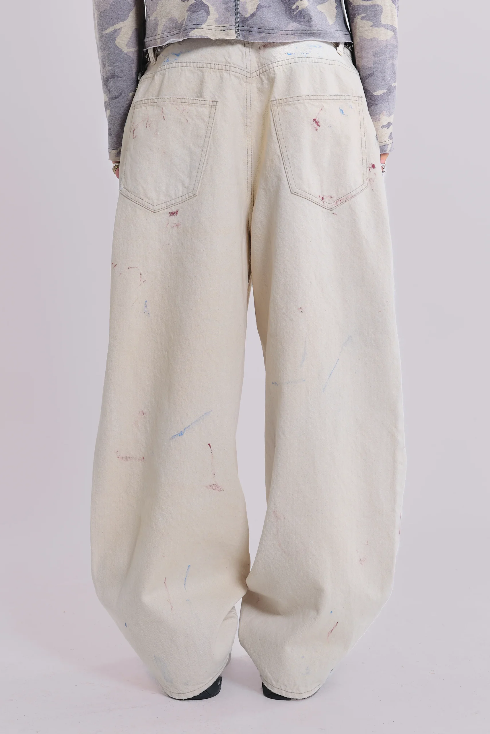 Ecru Paint Colossus Jeans