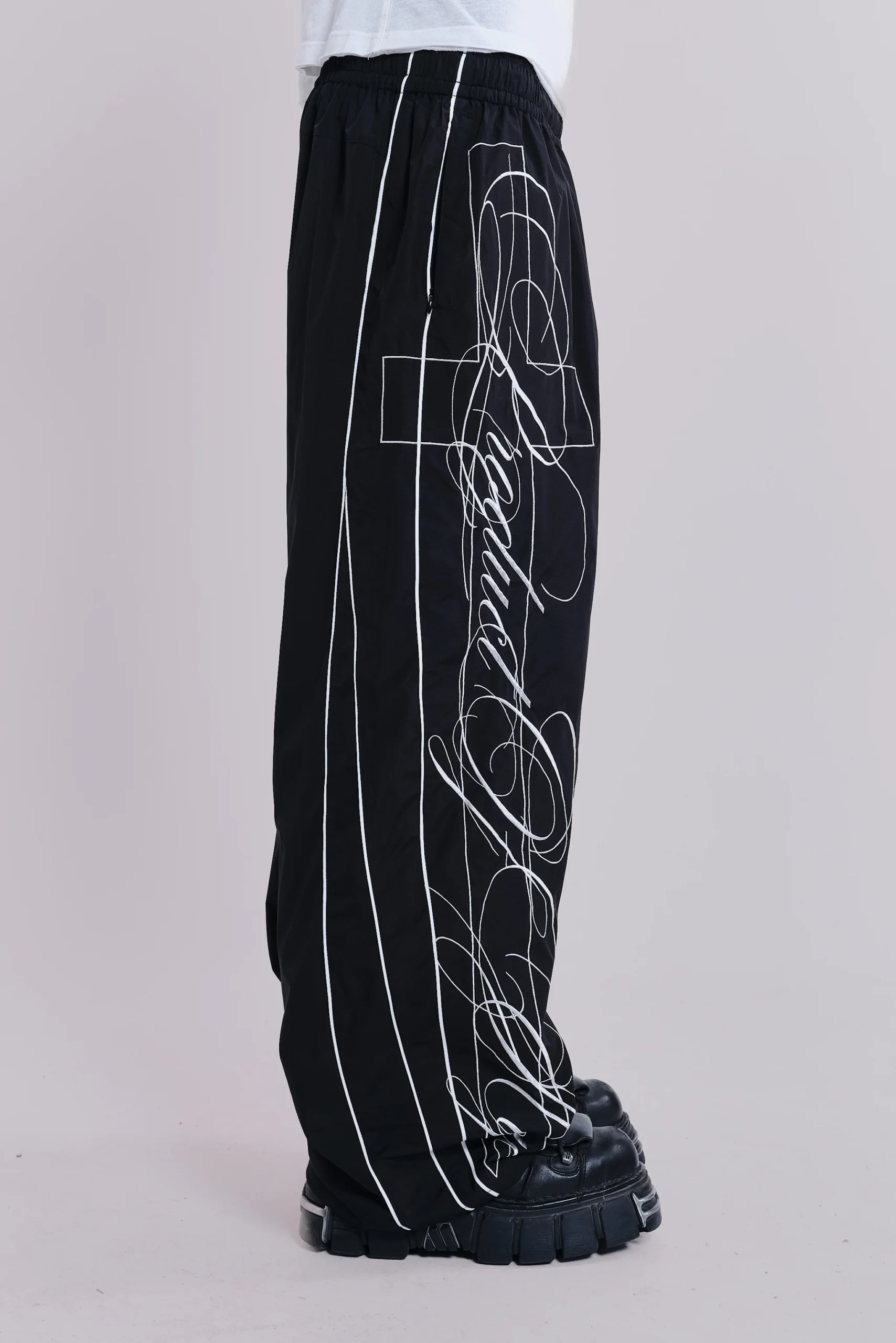 P.O.A. Black Vapor Tracksuit Bottoms