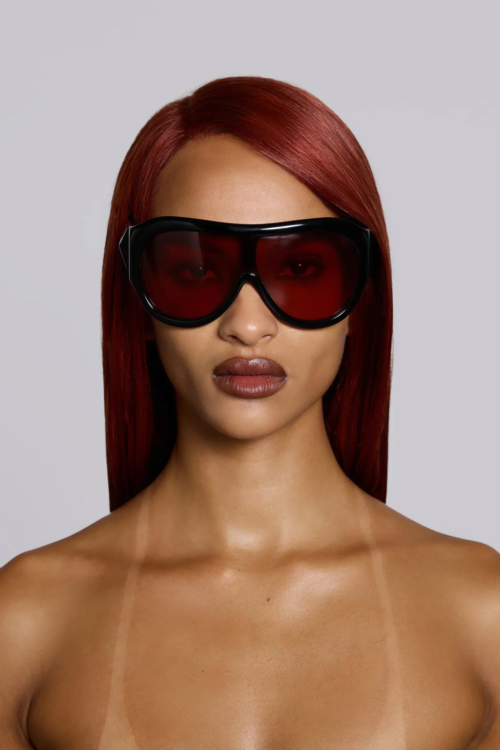 Noctra XL Stud Sunglasses in Damson