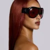 Noctra XL Stud Sunglasses in Damson