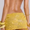 Ellora Embellished Mini Dress in Solar