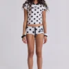 No.13 Polka Dot Football Mini Shorts