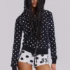 No.13 Polka Dot Football Mini Shorts