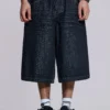 Creased Indigo Colossus Jorts