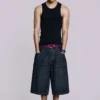 Creased Indigo Colossus Jorts