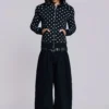 Mono Black Polkadot Hoodie
