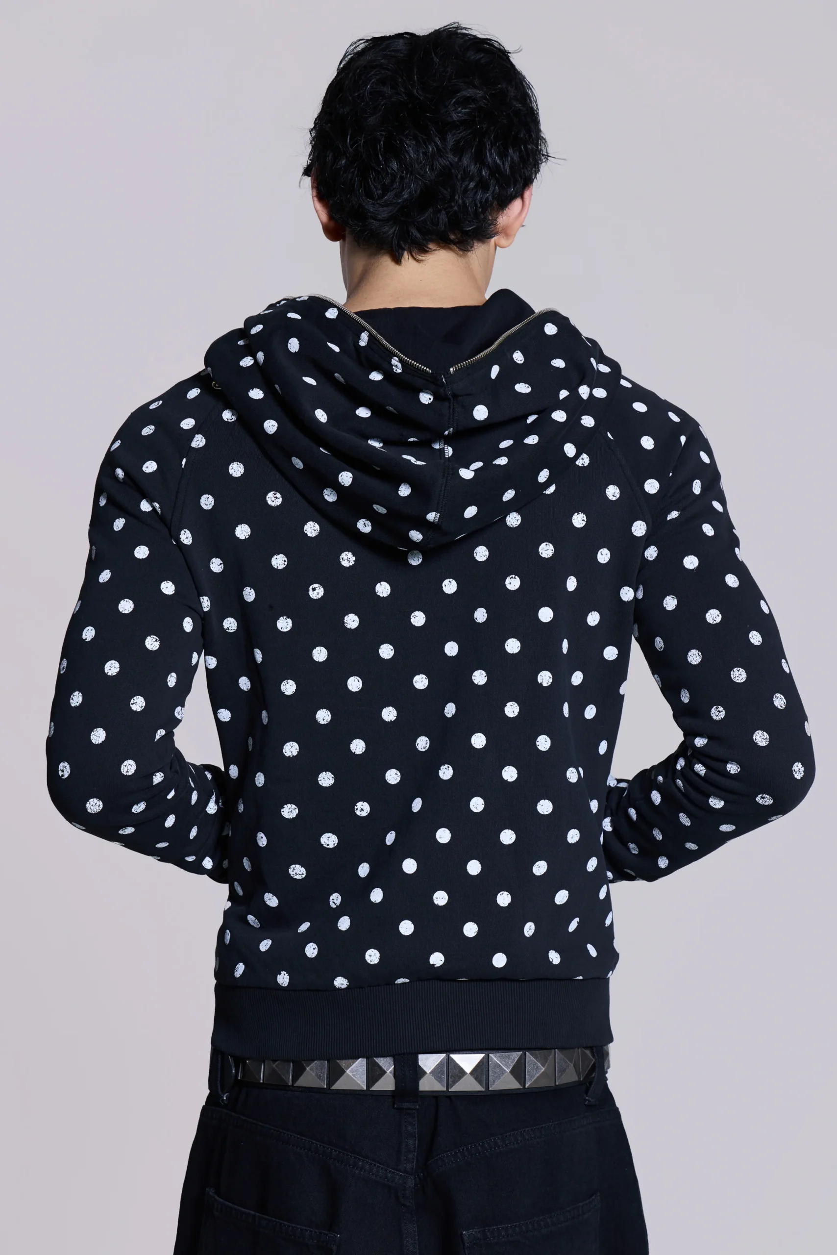 Mono Black Polkadot Hoodie