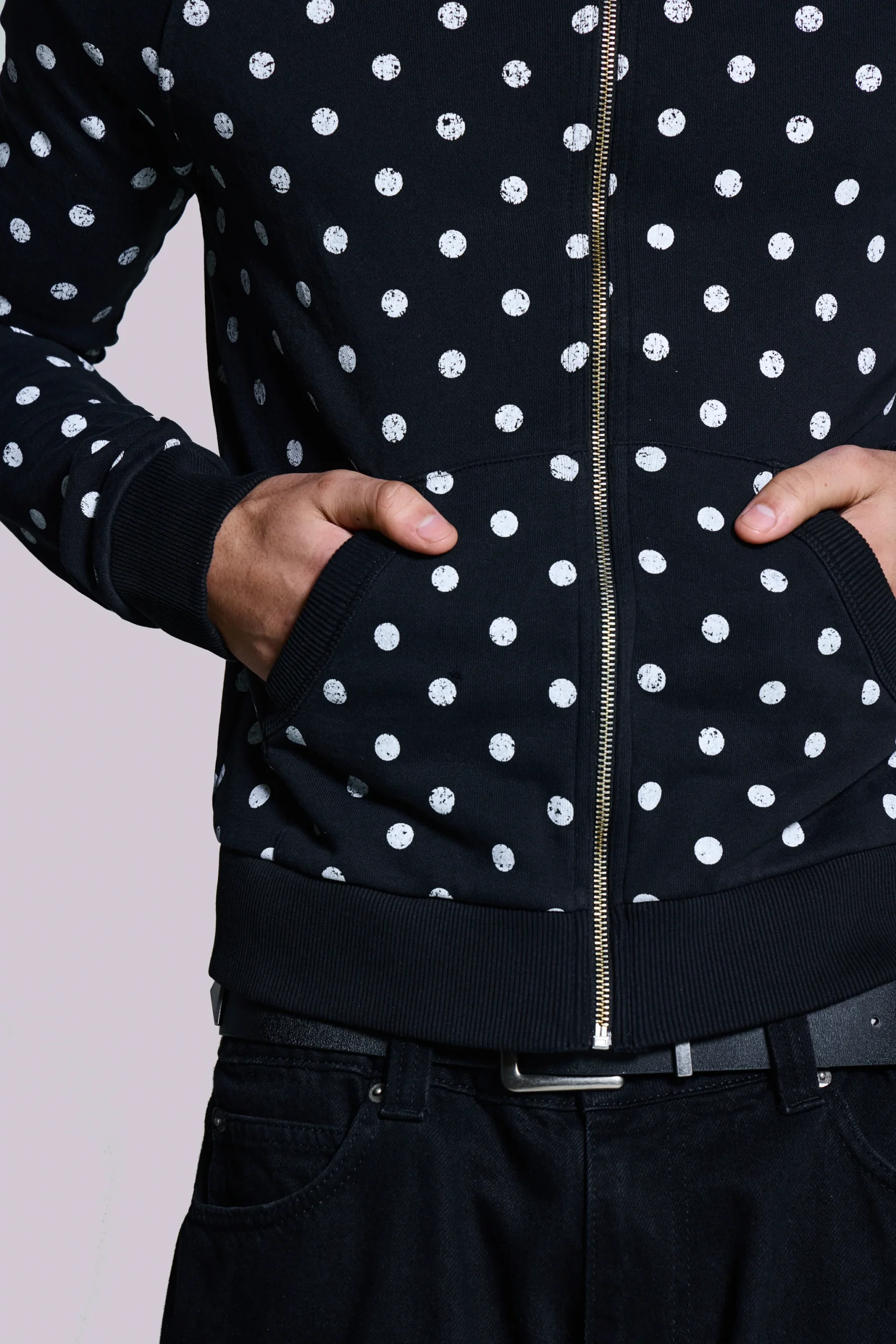 Mono Black Polkadot Hoodie