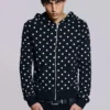 Mono Black Polkadot Hoodie