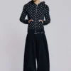Mono Black Polkadot Hoodie