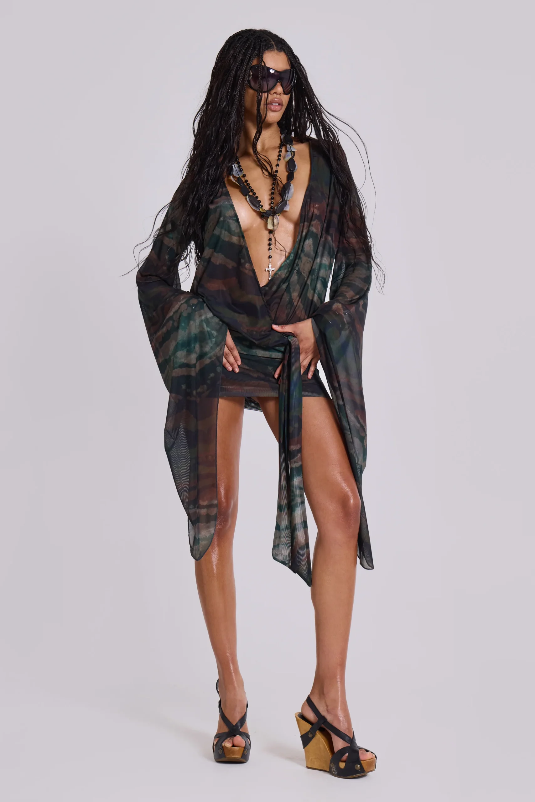 6276-aria-mesh-plunge-mini-dress-in-labyrinth-3.webp Aria Mesh Plunge Mini Dress in Labyrinth