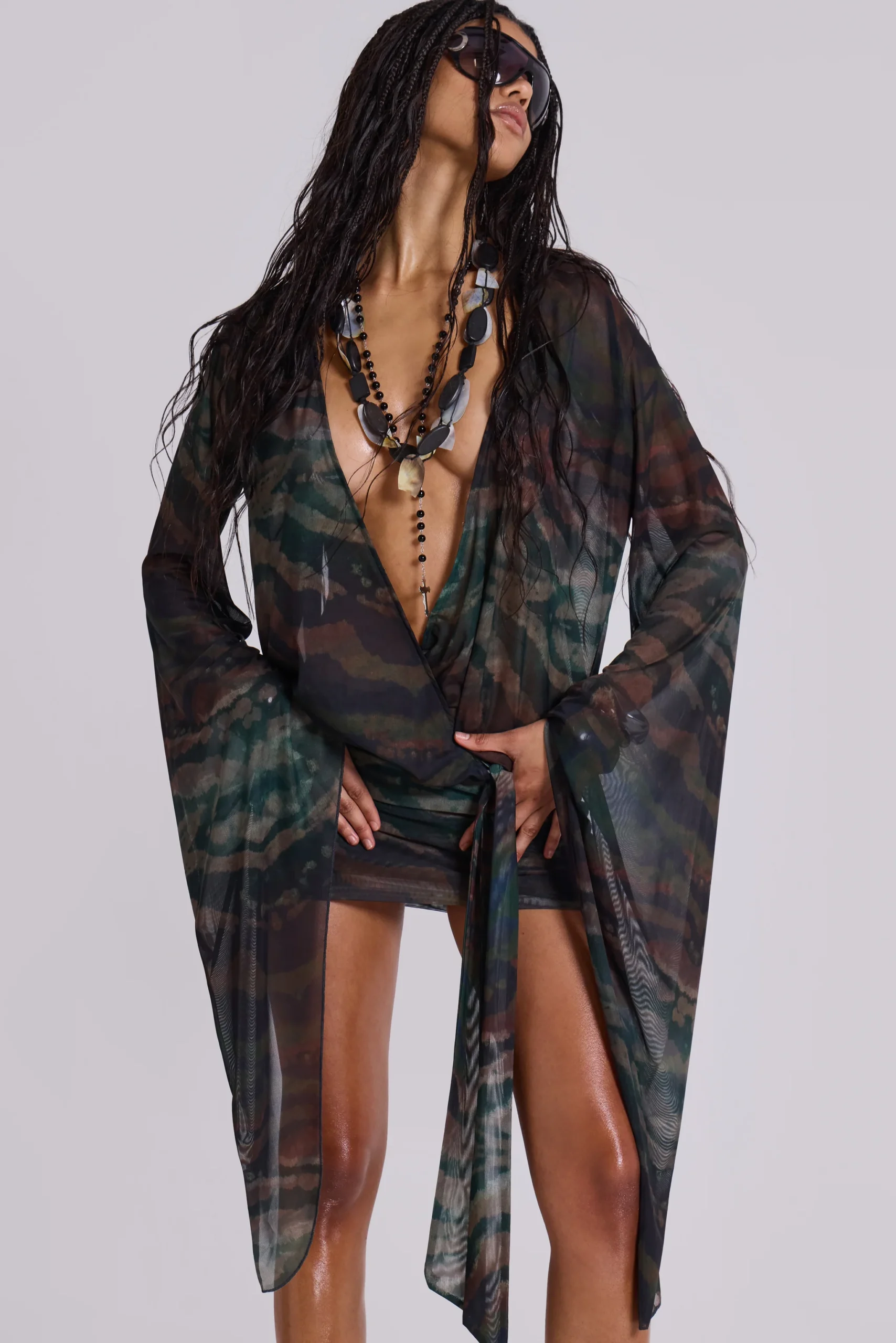 6276-aria-mesh-plunge-mini-dress-in-labyrinth-4.webp Aria Mesh Plunge Mini Dress in Labyrinth