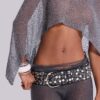 Infinity Multiway Knit Cape in Gunmetal