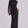Noir Knit Maxi Dress in Black