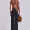 Noir Knit Maxi Dress in Black