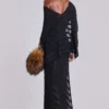 Noir Knit Maxi Dress in Black