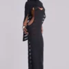 Noir Knit Maxi Dress in Black
