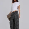 Charcoal Leopard Monster Joggers