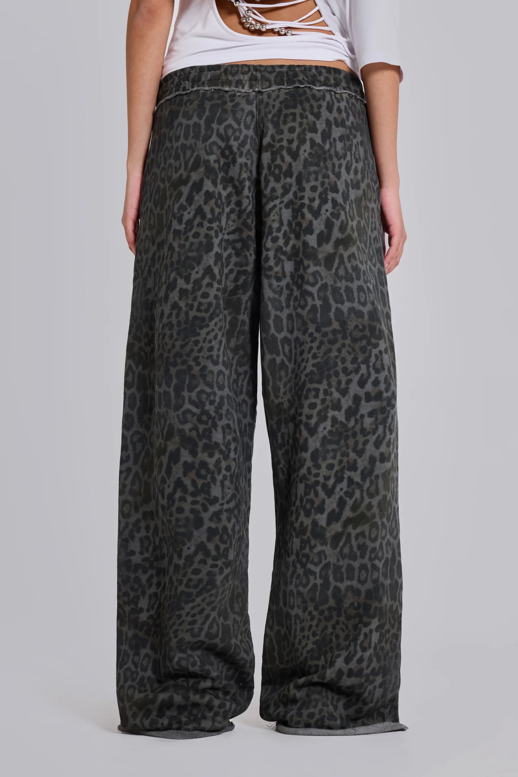 Charcoal Leopard Monster Joggers