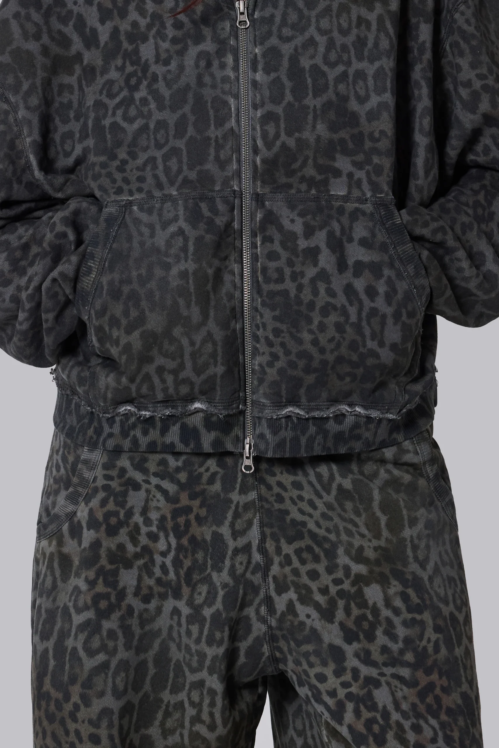 Charcoal Leopard Monster Joggers