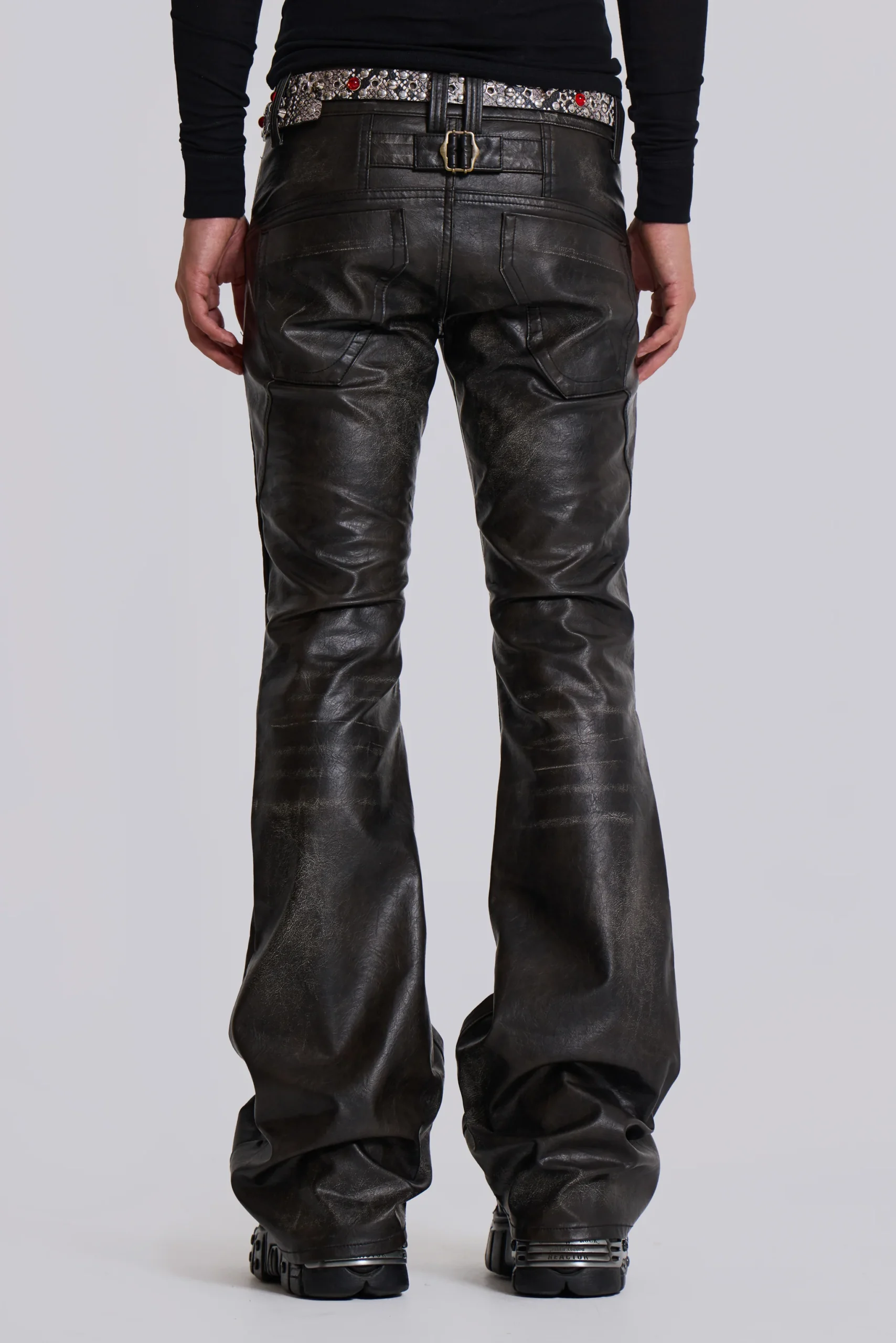 6613-washed-black-pu-drift-bootcut-jeans-5.webp Washed Black PU Drift Bootcut Jeans