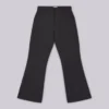 Black Stacked Bootcut Suit Pants