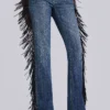 El Topo Fringe Bootcut Jeans in Blue Wash