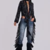El Topo Fringe Bootcut Jeans in Blue Wash