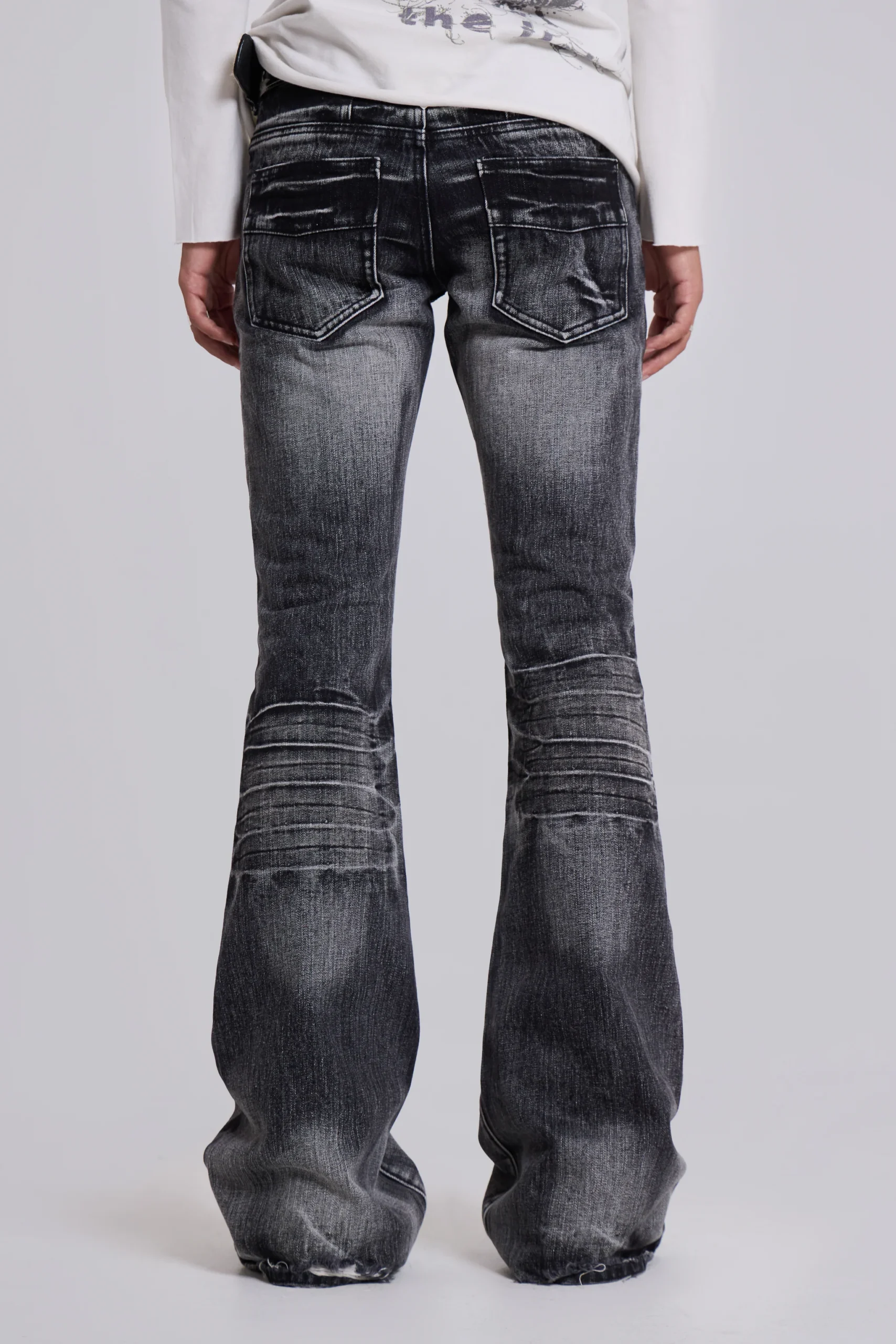 Washed Black Drift Bootcut Jeans