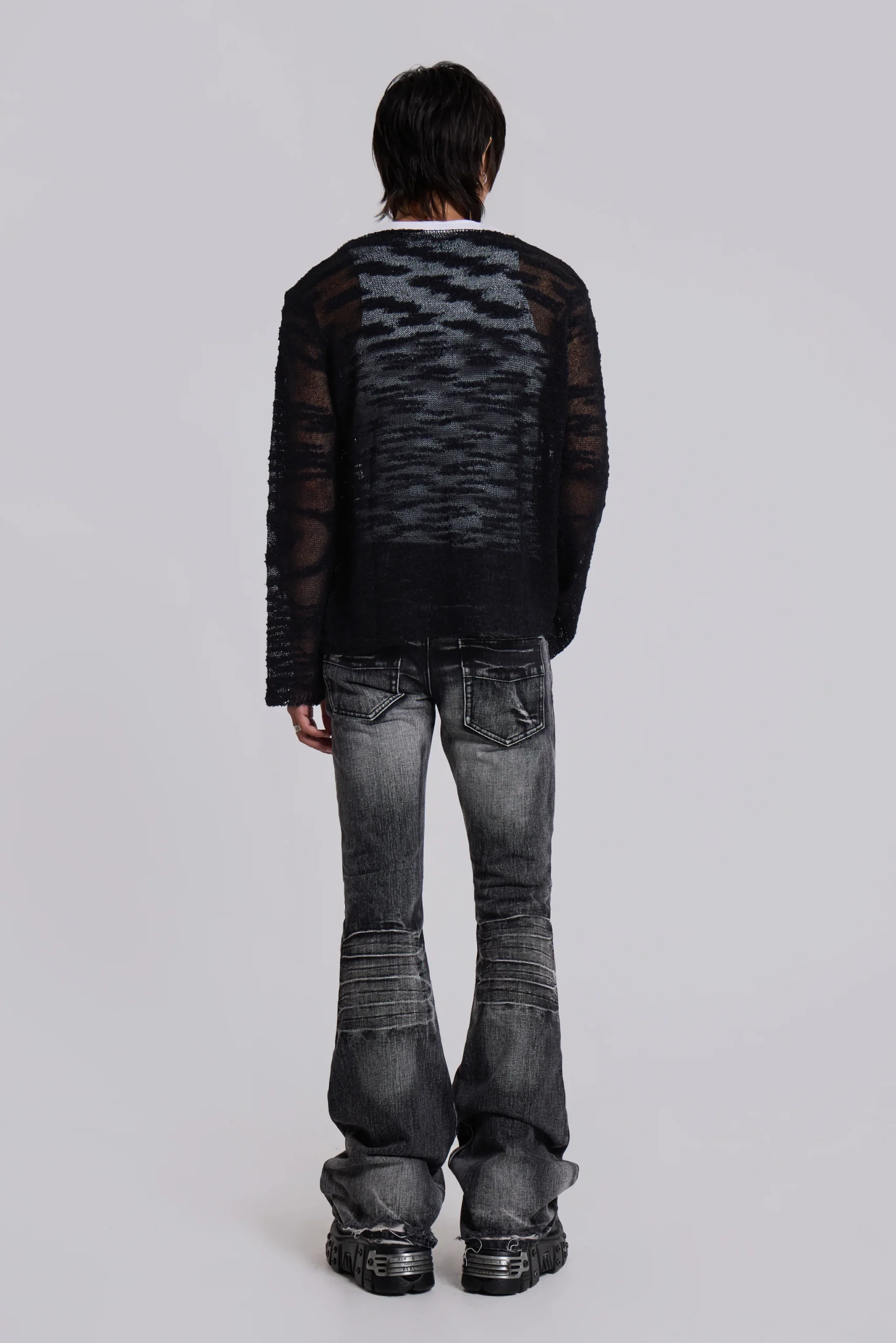 Washed Black Drift Bootcut Jeans