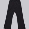 Black Pinstripe Stacked Bootcut Suit Pants