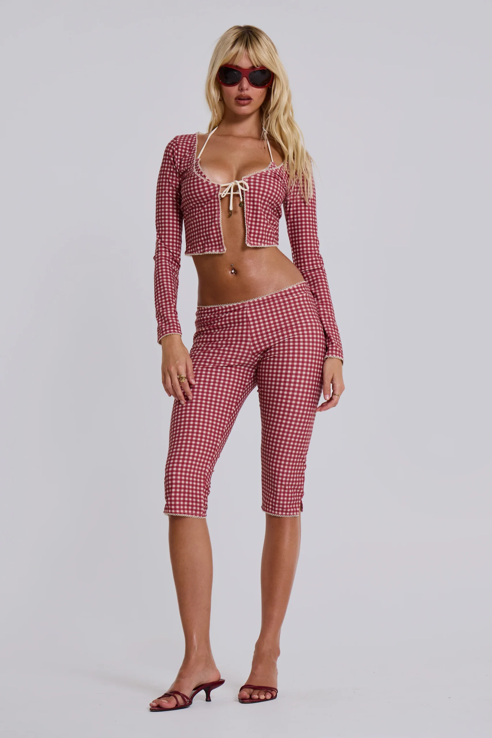6820-freda-gingham-swim-capri-trousers-1.webp Freda Gingham Swim Capri Trousers
