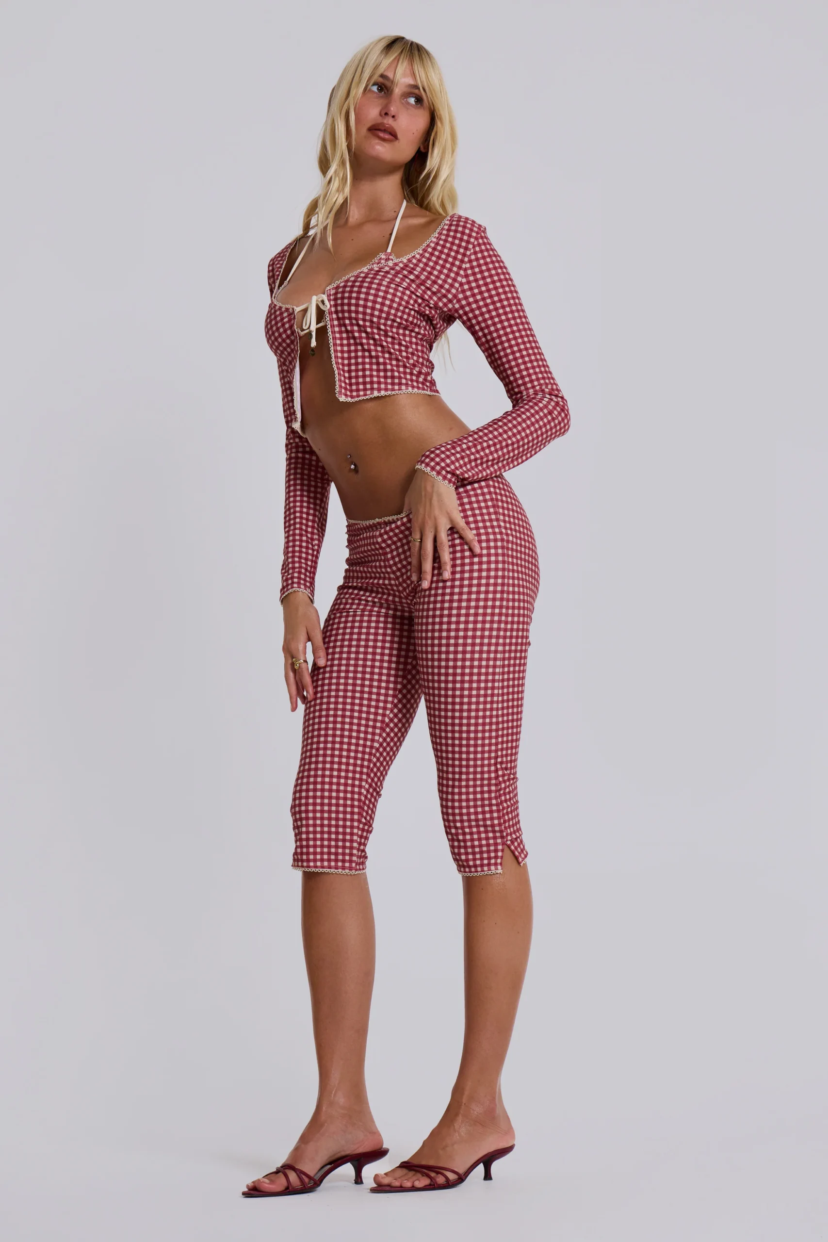 6820-freda-gingham-swim-capri-trousers-5.webp Freda Gingham Swim Capri Trousers