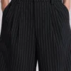 Black Pinstripe Goliath Baggy Shorts