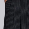Black Pinstripe Goliath Baggy Shorts