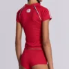 Red Not Your Cheerleader Football Baby Tee