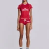 Red Not Your Cheerleader Football Baby Tee