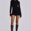 Black Wings Mesh Dress