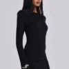 Black Wings Mesh Dress
