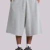 Grey Marl Monster Jogger Baggy Shorts