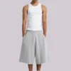 Grey Marl Monster Jogger Baggy Shorts