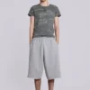 Grey Marl Monster Jogger Baggy Shorts