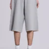 Grey Marl Monster Jogger Baggy Shorts
