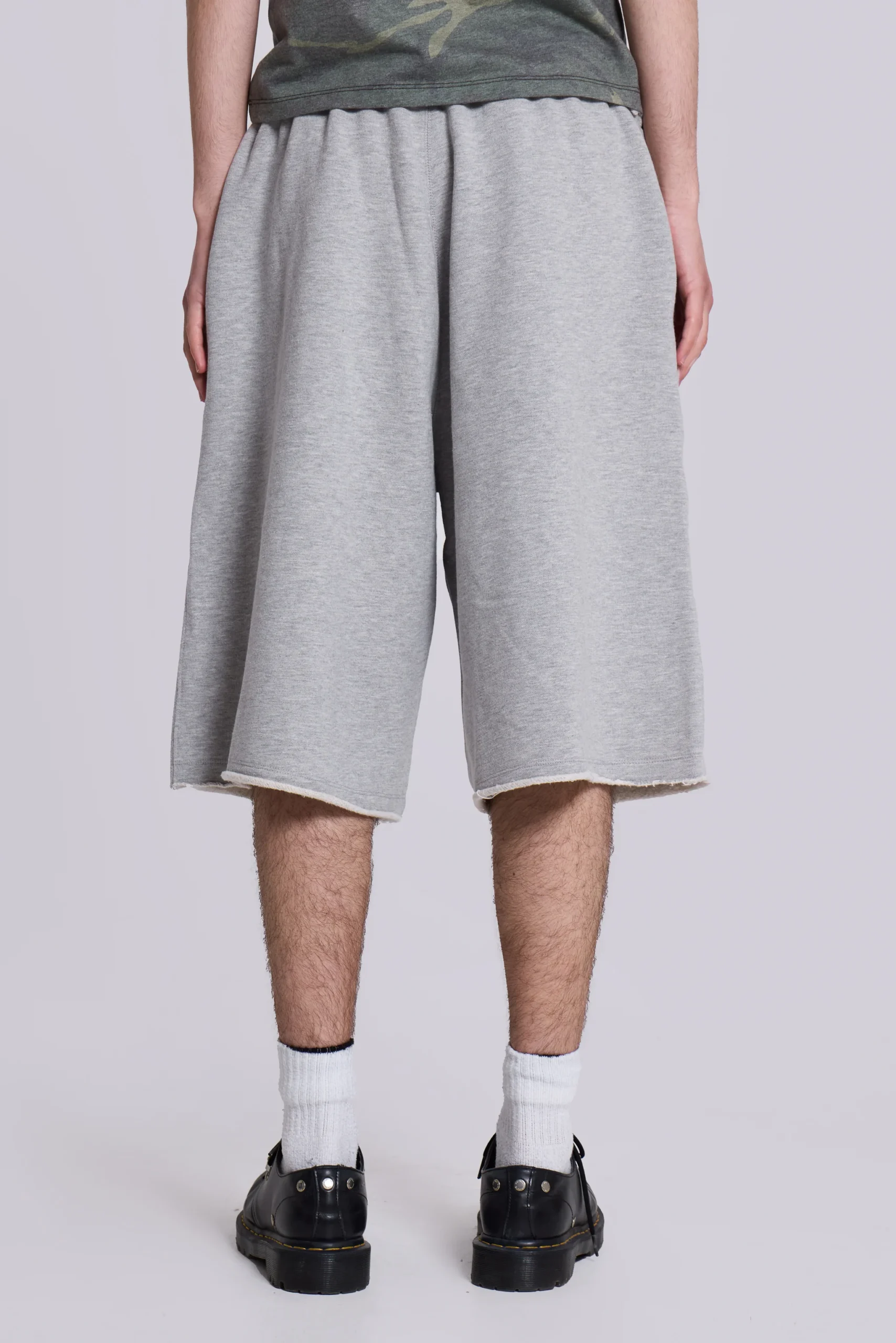 Grey Marl Monster Jogger Baggy Shorts